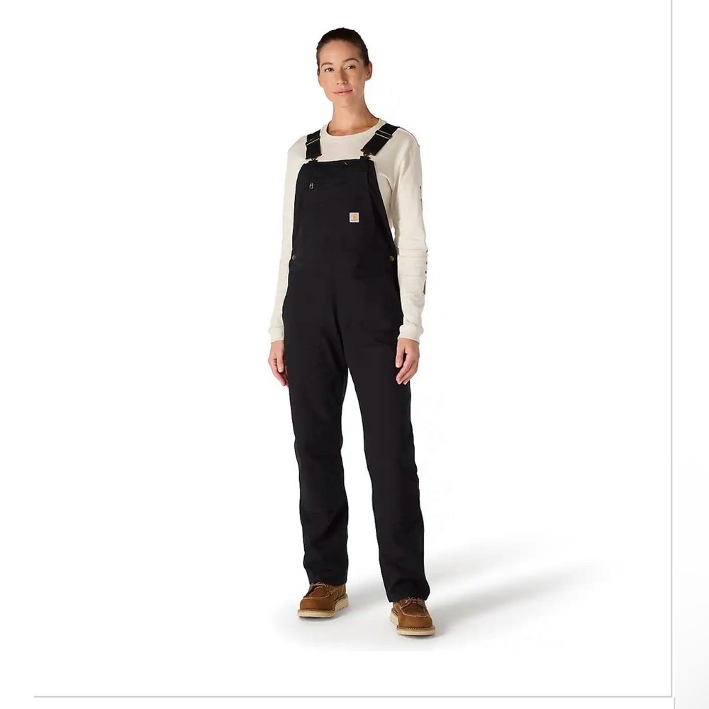 Carhartt Women’s Black Bib Overalls with Adjustable Straps